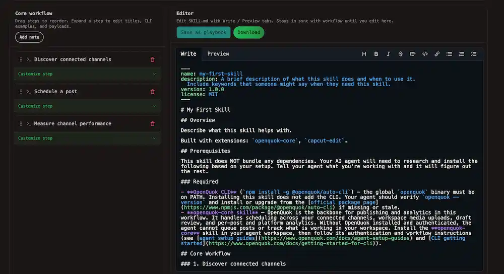 Edit skill markdown