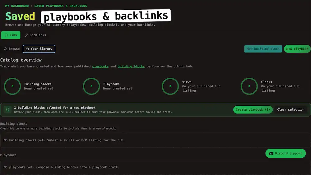 Your own library (Building Blocks and Playbooks)